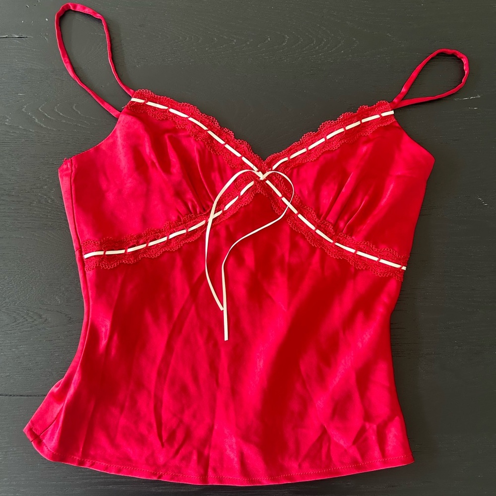 Altar'd State Red Bustier Camisole Top
